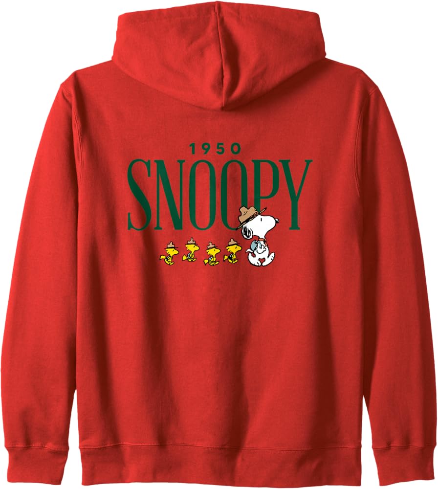 Amazon.com: Peanuts - Snoopy 1950 Camping Zip Hoodie : Clothing